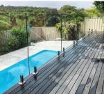 High Strengthened 50*50 Square Steel Spigot Glass Panel Swimming Pool Fence with