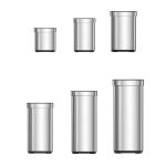 Wormhole Series Household Stainless Steel Rectangular Open Top Trash Bin Without