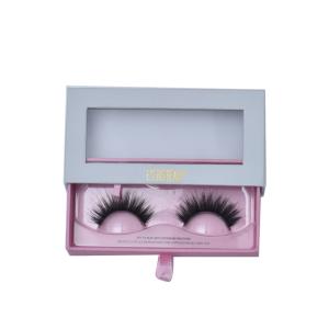 Pink False Eyelashes Luxury Packaging Boxes Handmade Drawer With Blister Tray