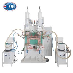 China Capacitive Discharge Nut Spot Welding Machine With Two Vibratory Bowl Feeder factory
