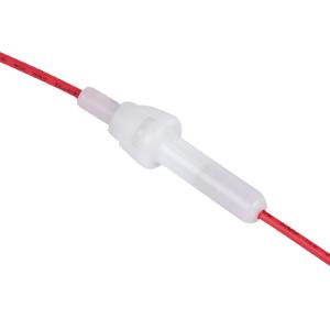 China 6x30 3AG 10 Amp 250V Inline Fuse Holder Bayonet Type PA66 White Fuse Block With Cable on sale
