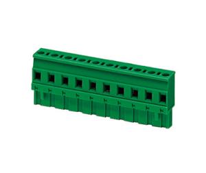 China H26.0mm DIP Plug In Terminal Block Connector 1*09P Green PA66 SN Plated 30-12AWG factory