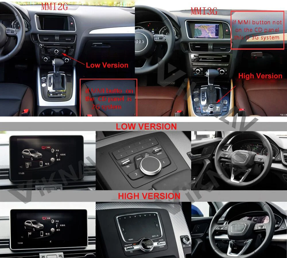 ODM Android Audi Q5 Stereo 2010-2017 Radio Player GPS Screen Aftermarket Navigation
