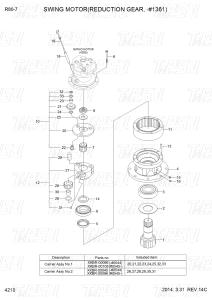 China 31N1-10140 31N1-10141 R80-7 Excavator Swing Drive Catalog Planetary Reducer Type Varies Depending On Model factory
