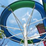 Outdoor Fiberglass Super Open Spiral Slide Customized High Strength