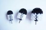 3 Piece 4 Inch Drill Scrub Brush For Cleaning Bathroom Kitchen Carpet Toilet