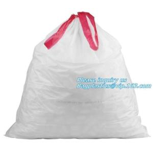 Compostable plastic drawstring trash bags in dispenser box, Customized
