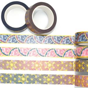 China Custom Writable Cute Washi Paper Tape Printed Silver Or Gold Foil Washi Tape factory