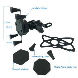 China Waterproof 3-6.5inch X Claw Motorcycle Phone Mount For Cycling factory