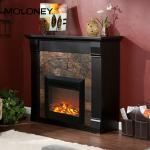 690mm Recessed Electric Fireplace Wood Mantel 750-1500W Heating Cold Rolled