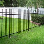 Building Material 6ft 8ft Metal Garden Picket Fence Black Galvanized