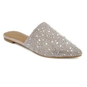 China Summer Chic Ladies Flat Sandals With Rubber Sole Material OEM factory