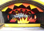 Outdoor 13x6m Stars Tunnel Adults Inflatable Obstacle Course With Tent Cover For