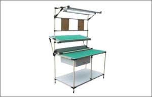 China Flexible Composited Pipe Workbench , Industrial Lab Metal Work Bench factory
