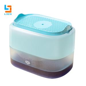 China Sponge Press 500ml Liquid Dish Soap Dispenser 2 In 1 Clean Tabletop Greasy factory