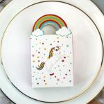 8x3x14cm Pony Printed Cardboard Paper Gift Bags With Handles