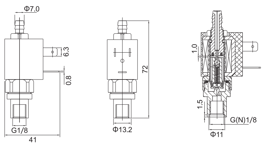 Espresso Coffee Machine Parts Brass Solenoid Valve 2 Way 220V 230V