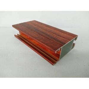 China Smooth Surface Wood Finish Aluminium Profiles Aesthetic Coordination on sale