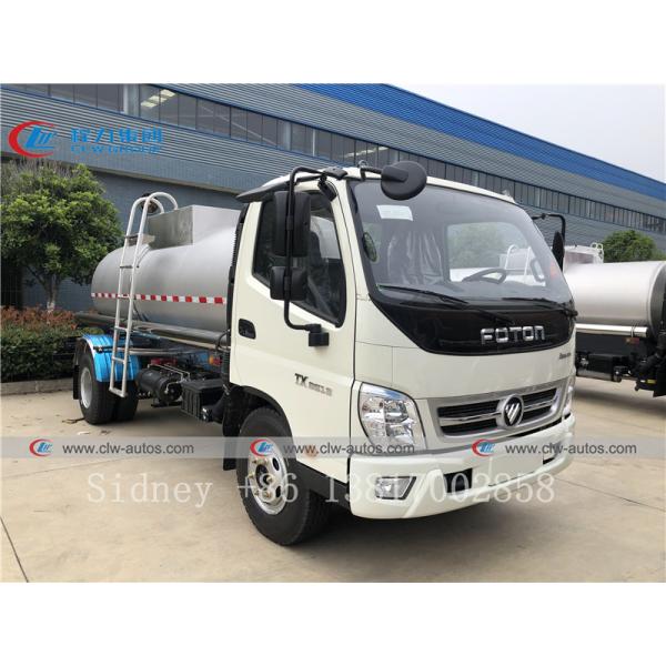 China Foton 4x2 5000L Small Fuel Tank Truck With Gear Pump factory