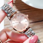 34mm Stainless Steel Wristwatches Mechanical Movement Crystal Diamond High End