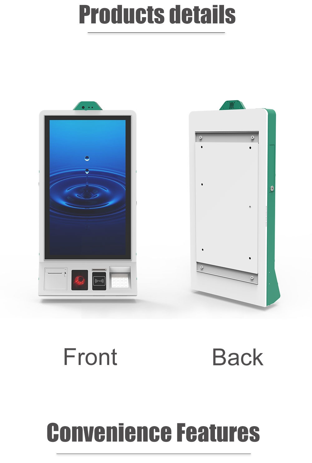 27 Inch Touch Screen Educational Kiosk Education Information Kiosk Android Scanner