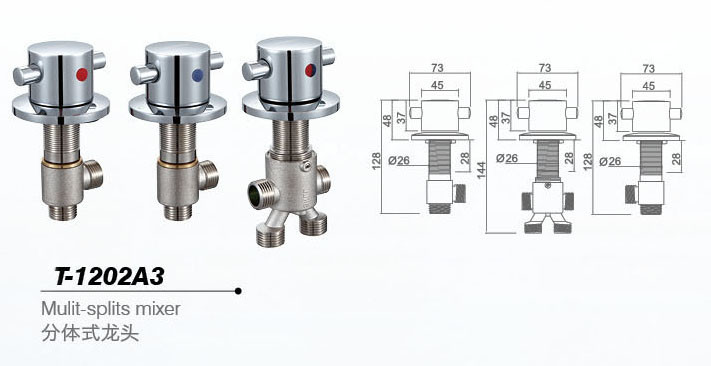 Bathtub mixer,Faucet,cold/hot water basin tap T-1202A3