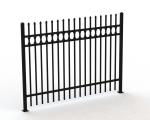 Customized Black Zinc Steel Metal Garrison Fence Panels Maintenance Free