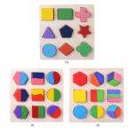 Sorting Wooden Montessori Baby Toys Geometric Wooden Blocks 15cm Preschool