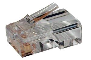 China Modular Plug RJ-45 for Twisted Pair, Category 5 Stranded 2 Prong factory