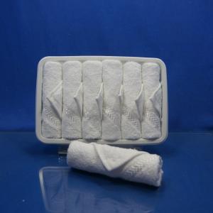 China Snow White Woven Airline Satin Viscose Towel factory