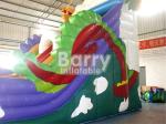 PVC Tarpaulin Rainbow Commercial Inflatable Water Slides For Kids