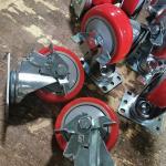 154LBS Medium Duty Casters With Covers 4 Inch Soft Silent Wheels Ball Bearing