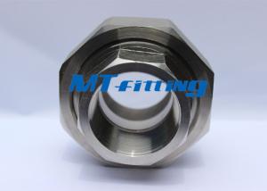China Threaded Forged High Pressure Pipe Fittings F304 / 304L 1/2 inch 3000LBS Stainless Steel Union factory