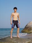 Men's brand swim mens beach Surf swimsuit knee length bathing swimming shorts