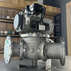 China Pneumatic ball type diverter valve for single channel powder particle conveying factory