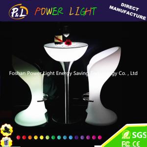 China RGB Colorful LED Lighted Glowing Plastic Bar Stools factory