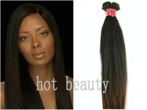 China Black Remy Virgin Human Hair Extensions , Peruvian Straight Hair factory