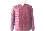Burgundy Mens Polyester Bomber Jacket Long Sleeve Comfortable Feeling Tw80712