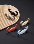 Modern Gold Black Cloth Coat Wall Hooks Hangers Heavy Duty Zinc Alloy Metal Wall