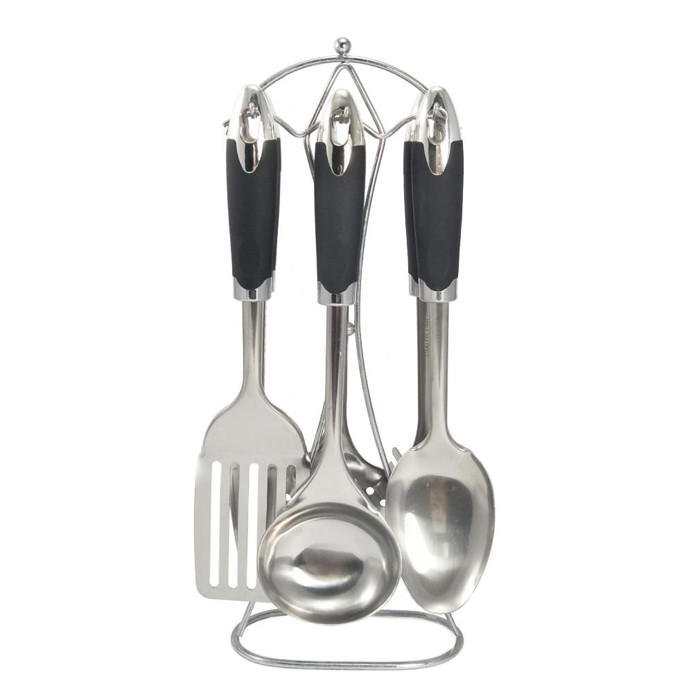 Sustainable ABS Handle Stainless Steel Utensil Set for Cooking Accessories in Kitchen