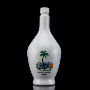 China Custom 700ml Frost Surface Handling Rum Glass Bottle With Cork factory