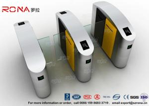 China 304 Stainless Steel Turnstile Barrier Gate Flap Barrier Gate Sliding Waist Height Turnstiles With DC Brush Motor factory
