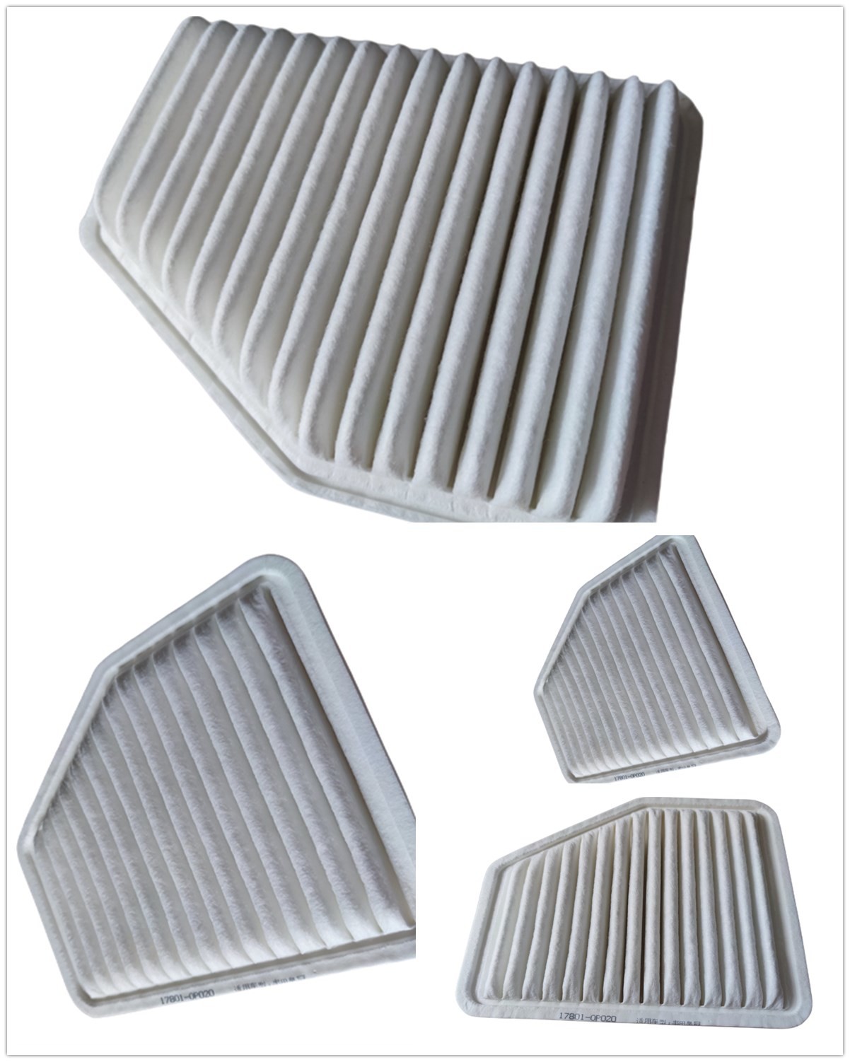 Non Woven Fabric Automobile Air Filter Irregular Shape OEM 17801-OP020 17801-OR030