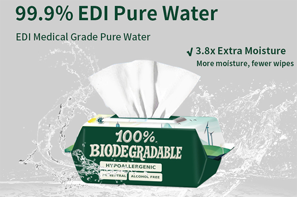 China wipes Supplier 80pcs Plastic Free Biodegradable Wet Wipes