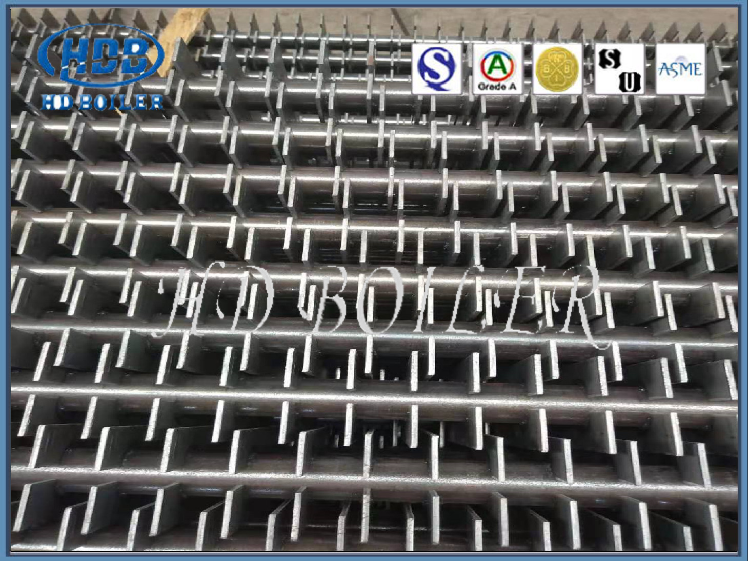 CS / ND / Stainless Steel Spiral Finned Tube H - Type Fin Tube For Boiler Economizer
