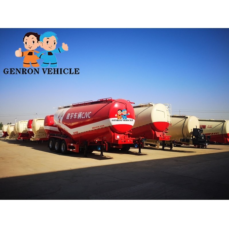 China Pneumatic Hydrated Lime 50m3 Silobas Dry Bulk Tanker Trailer factory