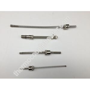 China 304SS Adjustable Thermocouple Components Spring Bayonet Cap And Adaptor on sale