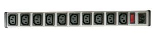 China Rack Mounted PDU Power Distribution Unit With Circuit Breaker Horizontal Install factory