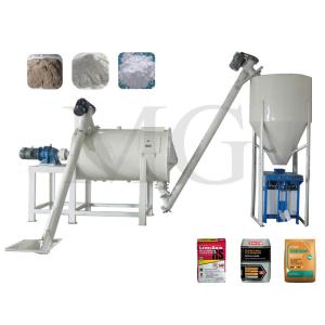 China Low Investment Dry Powder Mortar Production Line Wall Putty Skim Coat Sand Cement Mixer Ceramic Tile Adhesive Production Line factory