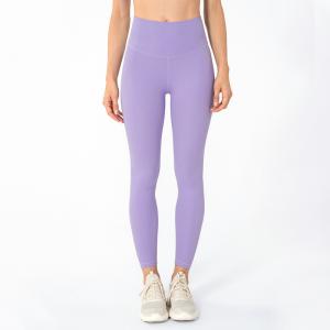 China Double Sided Matte Nude Running Yoga Pants Women High Waist Workout Leggings factory
